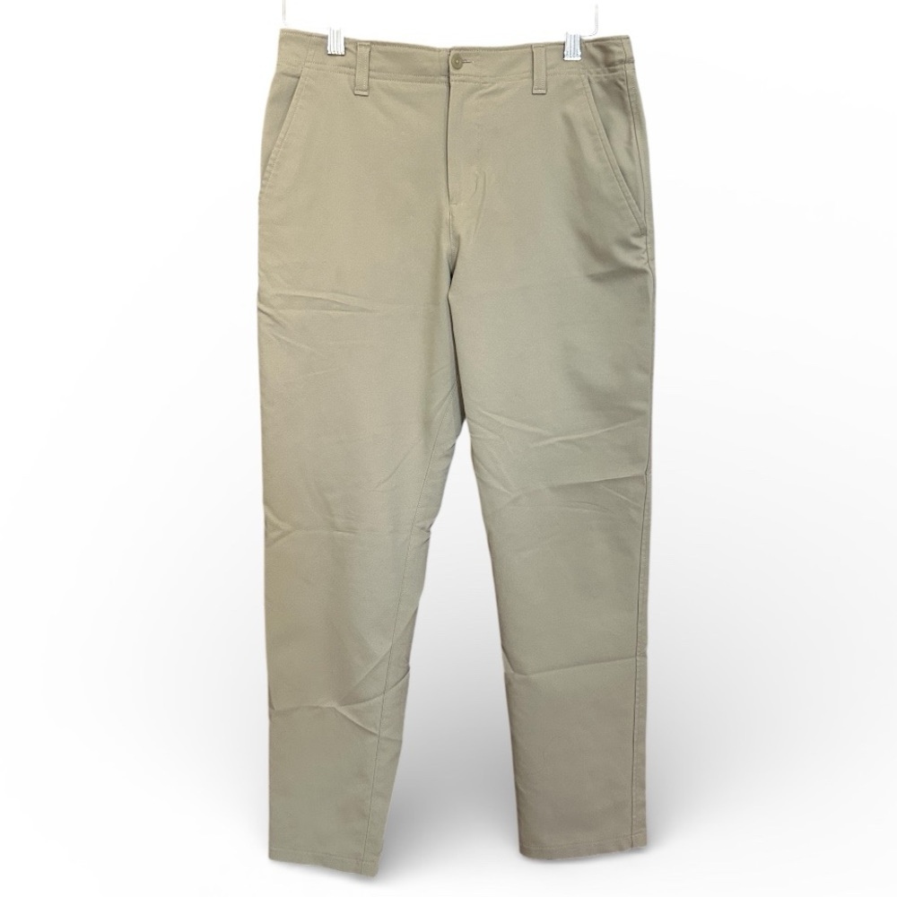 Under Armour Boys Matchplay Pants. Size Youth Large. Tan.